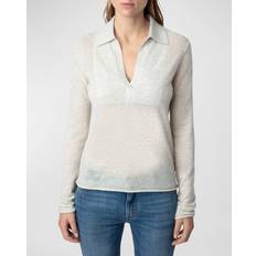 Cachemire - Femme Pulls Zadig & Voltaire Pull Sally Strass Cachemire Neige