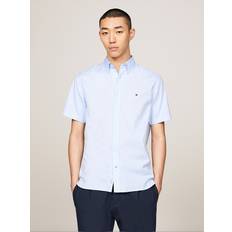 Tommy Hilfiger Men Shirts Tommy Hilfiger Men's Regular Fit THFlex Poplin Shirt Blue Sweet Blue