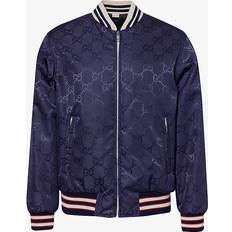 Gucci Mens Tide/mix GG-pattern Reversible Woven Varsity Jacket