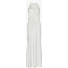 Whistles Womens Cream Eileen High-neck Silk Maxi Wedding Dress CREAM