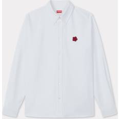 Kenzo Men Shirts Kenzo 'Boke Flower' Embroidered Casual Shirt White Mens