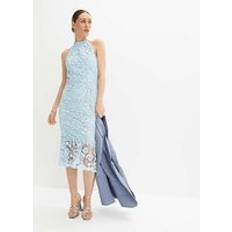 Bonprix Halterneck Lace Dress Baby Blue