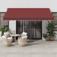 Red Patio Awnings Homie Markise Automatisch mit LEDs 400x300 cm