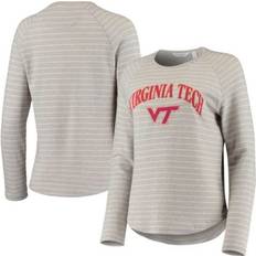 Camp David NCAA ed Virginia Tech Hokies Seaside Striped French Terry Raglan Pullover Sweatshirt, Gray