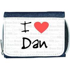 Wallets & Key Holders TeeTreeDesigns I love heart dan denim wallet