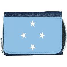 Wallets & Key Holders TeeTreeDesigns Federated states of micronesia flag denim wallet