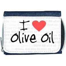Wallets & Key Holders TeeTreeDesigns I love heart olive oil denim wallet