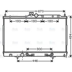 AVA coolant radiator mt2197 mitsubishi airtrek 2002 2.0