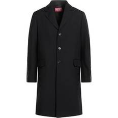 Diesel Men Coats Diesel Man Overcoat & Trench Coat Black Polyester, Virgin Wool