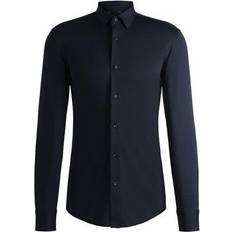 Shirts BOSS Slim-fit Shirt In Melange Performance-stretch Jersey