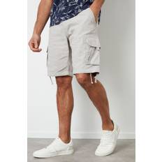 Corduroy - Men Shorts Threadbare Cotton 'Manchester' Cargo Shorts Off White 36R