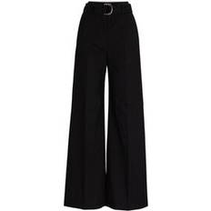 Linne - Unisex Byxor BOSS Linne Hög Midja Avslappnad Passform Linnebyxor