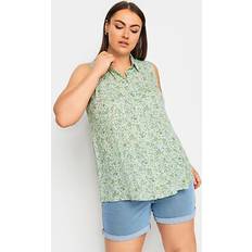 Floral Chemisiers Yours Floral Print Sleeveless Blouse Green