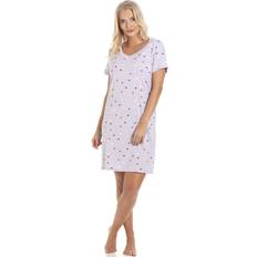 Purple Nightgowns Camille 18/20 Womens Soft Cotton Summer Nightdresses Purple