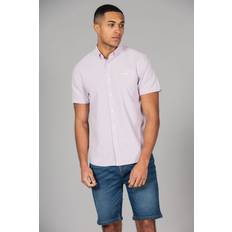 Tokyo Laundry Cotton Short Sleeved Button-Up Oxford Shirt Lilac