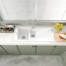 Balterley fireclay counter top 1.5 bowl ridged