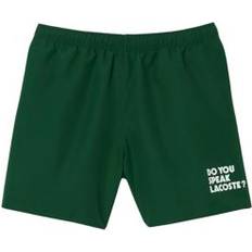 Lacoste XL Swimming Trunks Lacoste Men's Slogan Print Swim Trunks, Green, Green