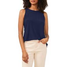 Vince Camuto Women's Sleeveless Solid Top, Navy Blue, Classic Navy