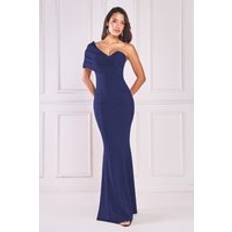 Bardot Pleat Maxi Dress - Black