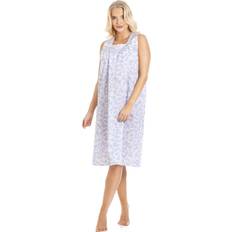 Floral Sleepwear Camille Blue, M Womens Floral Sleeveless Nightdresses