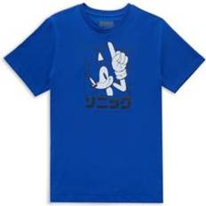 Sonic The Hedgehog Sonic Katakana Men's T-Shirt Blue