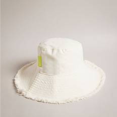 Natural - Women Hats Ted Baker Accessories frayed edge hat in cream