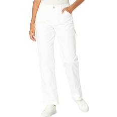 Clothing Cherokee Dickies Womens Juniors Denim Carpenter Straight Leg Jeans White