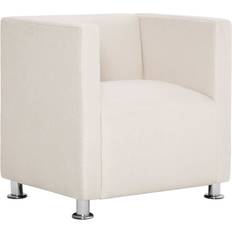 vidaXL Cube Cream Armchair 28"