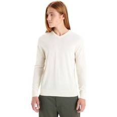 Lana merino Suéteres Icebreaker Wilcox V Merino Sweater Beige Man