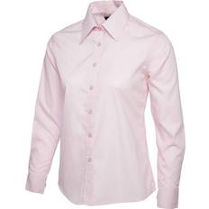 Polyester Shirts Uneek UC711 Ladies Poplin Full Sleeve Shirt COLOUR: Pink