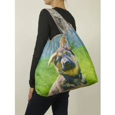Multicoloured Totes & Shopping Bags German shepherd reusable shopping bag o-witz dog woof fold-up fashion Multicolor Large