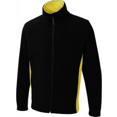 Man - One Size Jackets Uneek UC617 Two Tone Full Zip Fleece Jacket 2XL, COLOUR: Black/Yellow