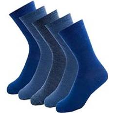 KAV Comfortable and Breathable Pairs Classic Casual Socks Blue 7-11