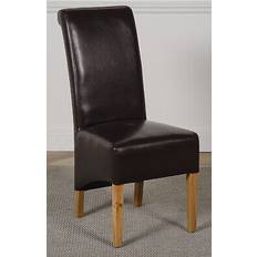 Oak Furniture King Leather, Brown Kitchen Chair