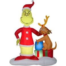 Party Supplies Gemmy Airblown-Grinch and Max with Presents-Large Scene-Dr. Seuss