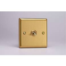 Varilight xbt1 toggle switch, 10a, 2-way, classic brushed brass