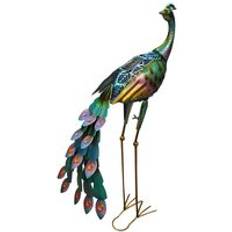 Garden & Outdoor Environment Selections Tall Peacock Solar Light Garden Ornament