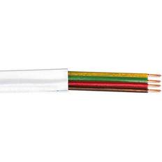 FDL 4 core flat modular telephone cable 100m white