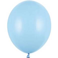 Stribede Folieballoner PartyDeco 100 stk Standard lyseblå balloner str 10"