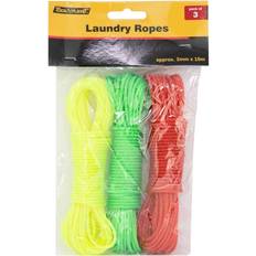 Clothing Care 3 x 10m Washing Line Laundry Rope Dry Clothes Outdoor Garden Strong