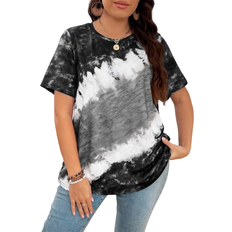 Batik Överdelar Shein Lune Plus Tie Dye Tee
