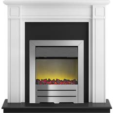 Fireplaces Adam georgian fireplace suite in pure white with colorado electric fire in br