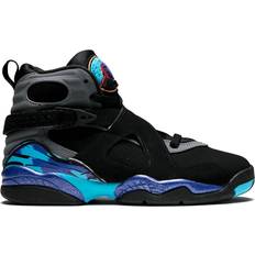 NIKE Leather Children's Shoes NIKE Air Jordan 8 Retro BG GSV - Black/Midnight Fog/Bright Concord/True Red