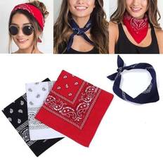 Bomuld - Hvid Halstørklæde & Sjal Otego Bandana Paisley Negro Rojo 3-pack - Blanco