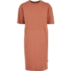 Oversize Kleider Urban Classics Organic Oversized Slit Tee Dress - Terracotta