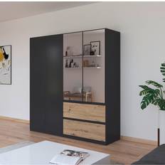 Rauch Costa Revolving Door Grey Metallic/Oak Artisan