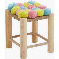 Yellow Stools Fifty Five South Premier Housewares Maison West Village Pom Pom Foot Stool