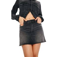 Good American Skirts Good American Women's Denim Skirt Black