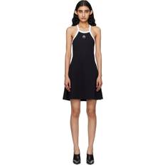 Organic Fabric Dresses Marine Serre Black Flared Minidress BK99 BLACK