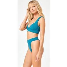 Turquoise - Women Bikinis Ribbed Lola Bikini Bottom Mediterranean